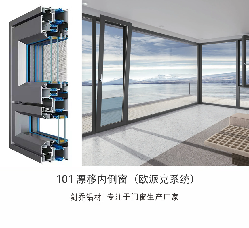 Inward-tilting window and door system