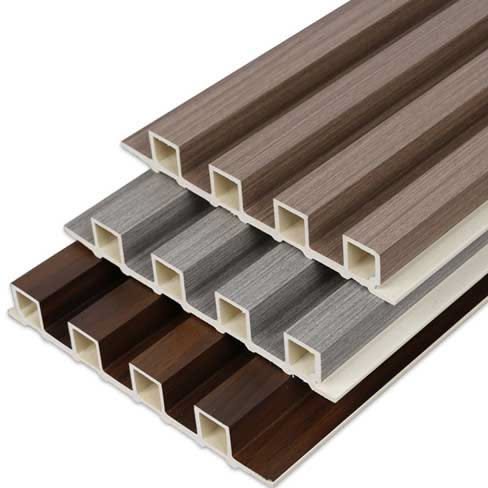 WPC wall panel in modern wood tone